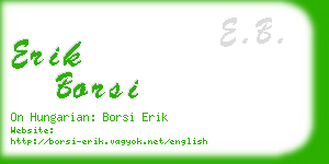 erik borsi business card